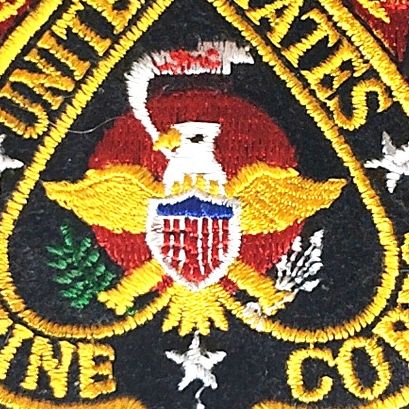 USMC Spades Patch Eagle Globe Anchor Sew‑On 4" × 3‑1/4"