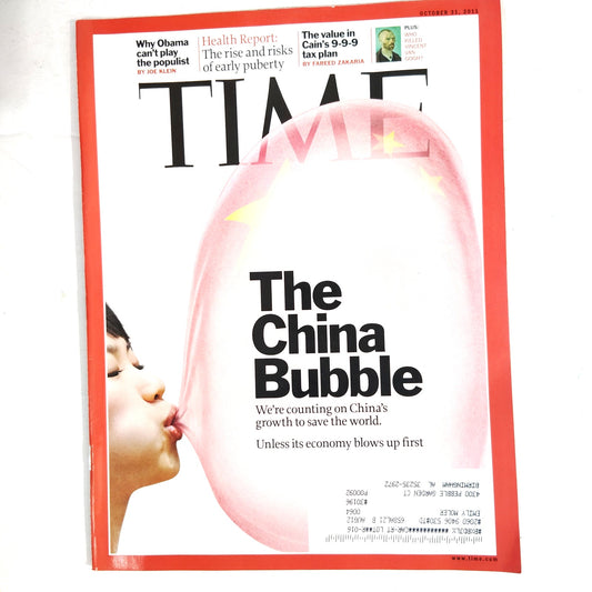 TIME Magazine October 31, 2011 The China Bubble Vol. 178 No. 17 Back Issue