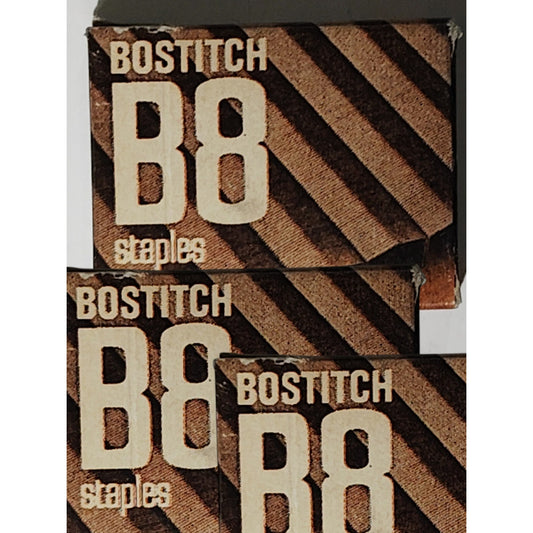 Lot of 3 Boxes – Bostitch SB8-IM Staples – Chisel Pointed & Crowned – Vintage USA Made – 1000/Box