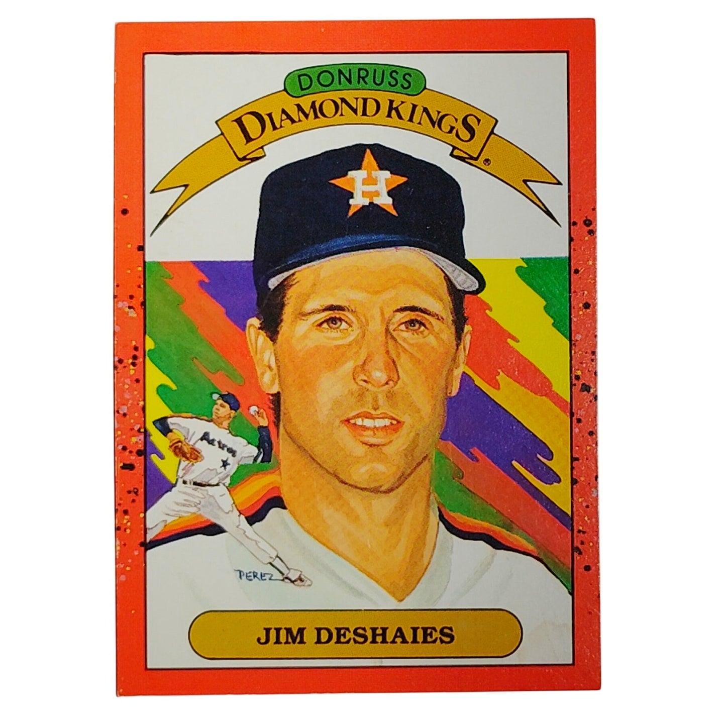 1989 Donruss Diamond Kings Jim Deshaies 7 Houston Astros Pitcher Perez Art VG/EX