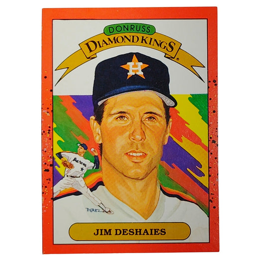 1989 Donruss Diamond Kings Jim Deshaies 7 Houston Astros Pitcher Perez Art VG/EX