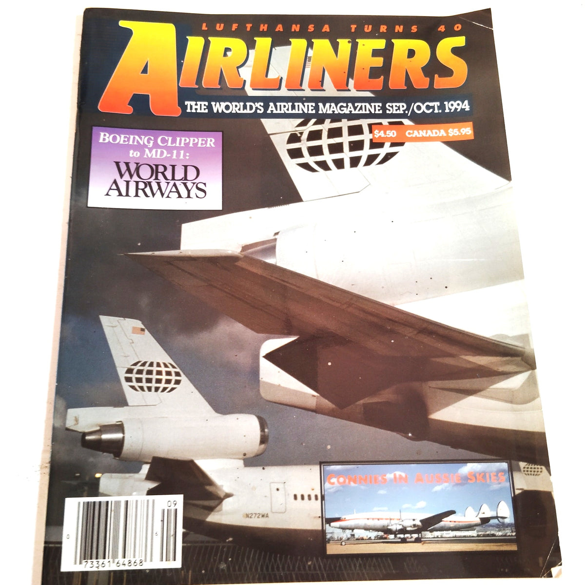 Vintage Airliners Magazine Sep/Oct 1994 - World Airways, Lufthansa, Boeing
