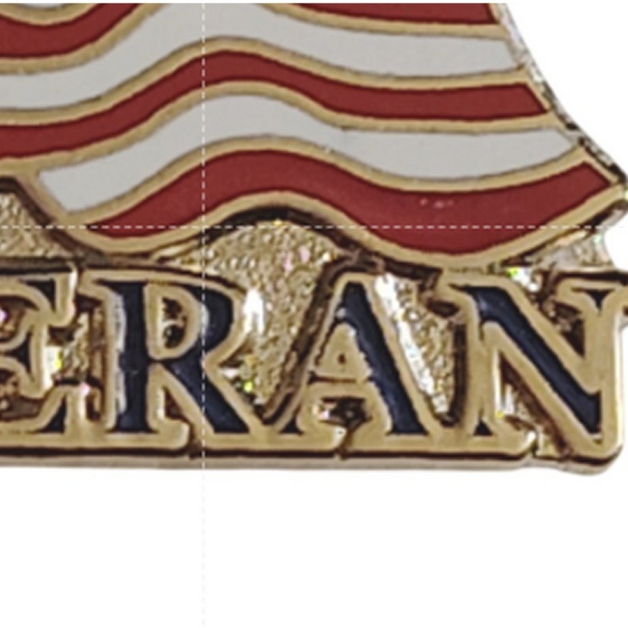 Waving American Flag Veteran Novelty Hat Lapel Pin 1" × 1"