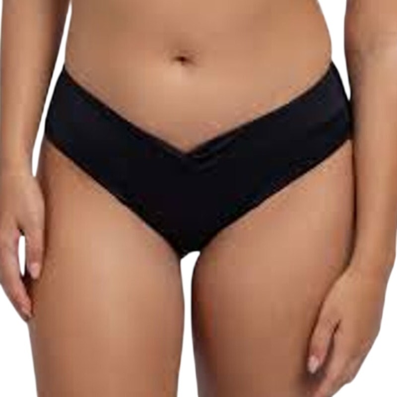 Dorina Fiji Black Ruched Hipster Bikini Bottoms Women’s Medium