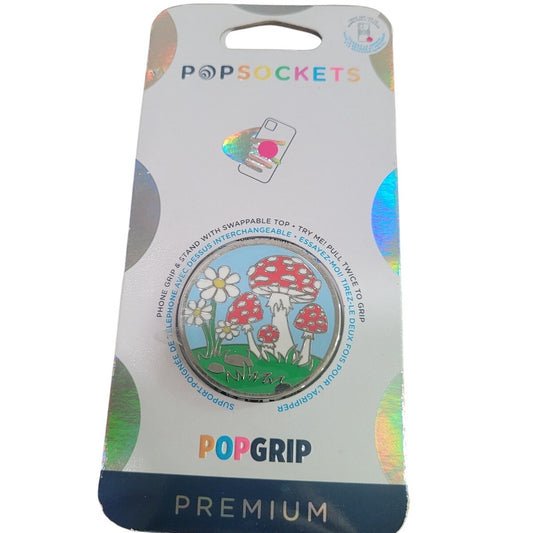 PopSockets PopGrip Enamel Cell Phone Grip & Stand – Fun Guy Mushroom Design