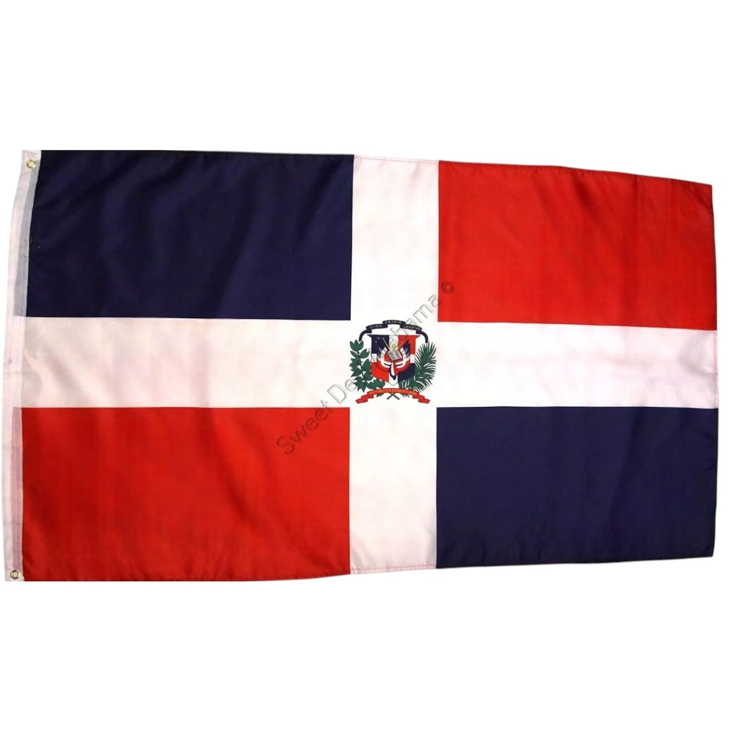 Country Flag, Dominican Republic 3 Ft. x 5 Ft. 100D Poly Flag w/ Metal Grommets