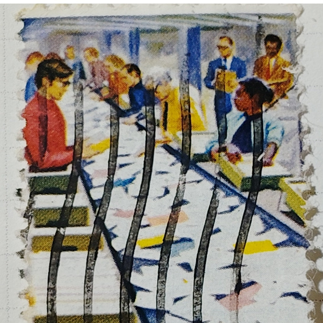 1973 US 8c Letter Facing Postal Employees Stamp #1491 Used Cancelled