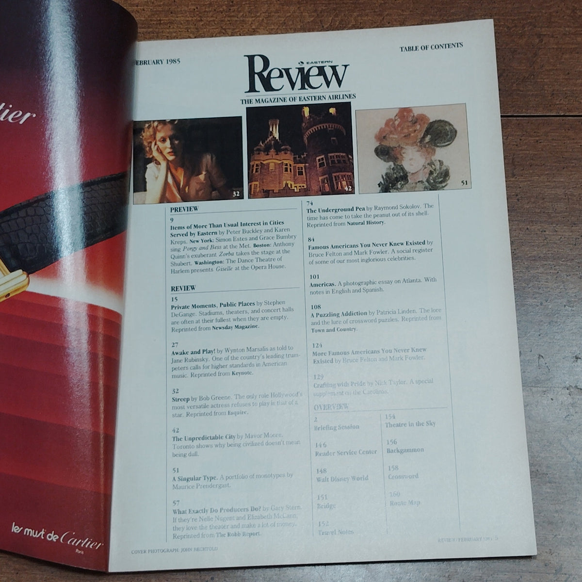 Eastern Review Inflight Magazine - February 1985 - Notables Publications Vintage