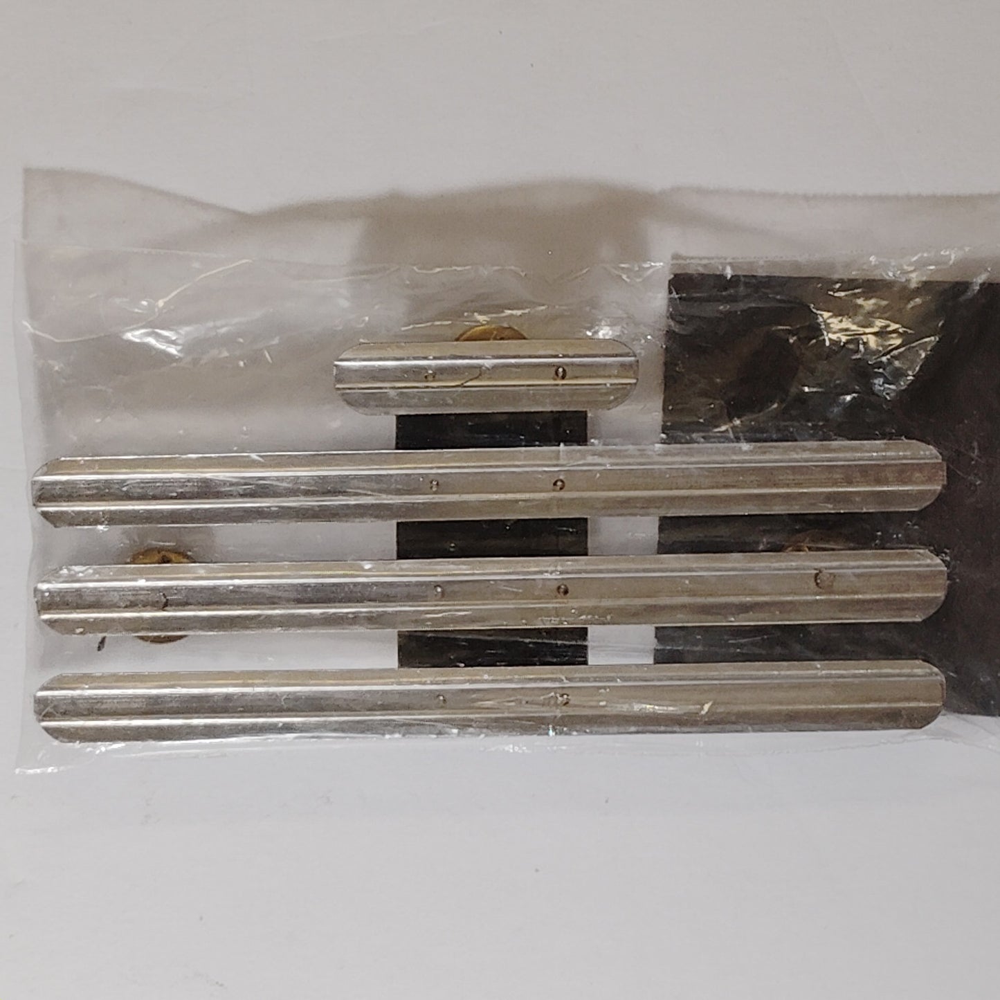 Mounting Rack Bar - 10 Ribbons (3/3/3/1 Centered w/ 1/8" Gap)  No-Shine Insignia