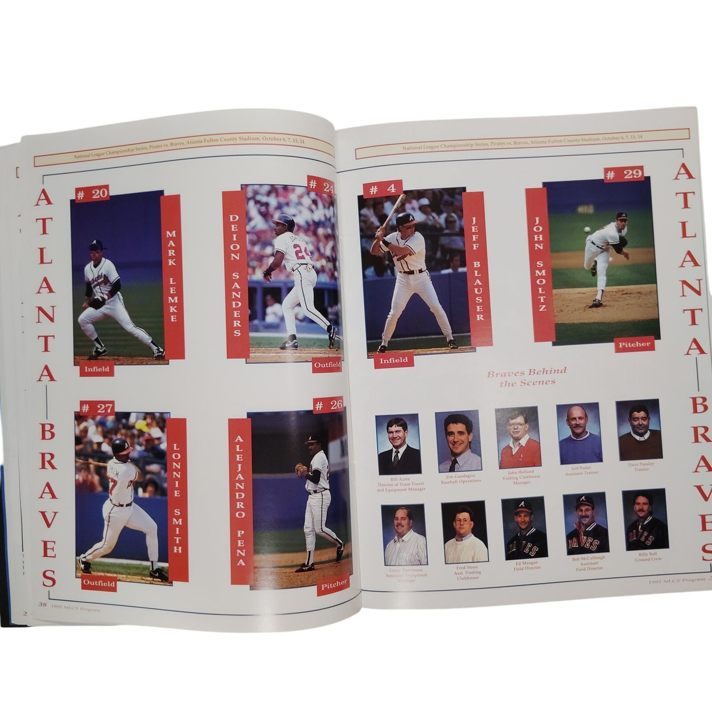 1992 National League Championship Series Program – Atlanta Braves vs. Pittsburgh Pirates, Atlanta GA