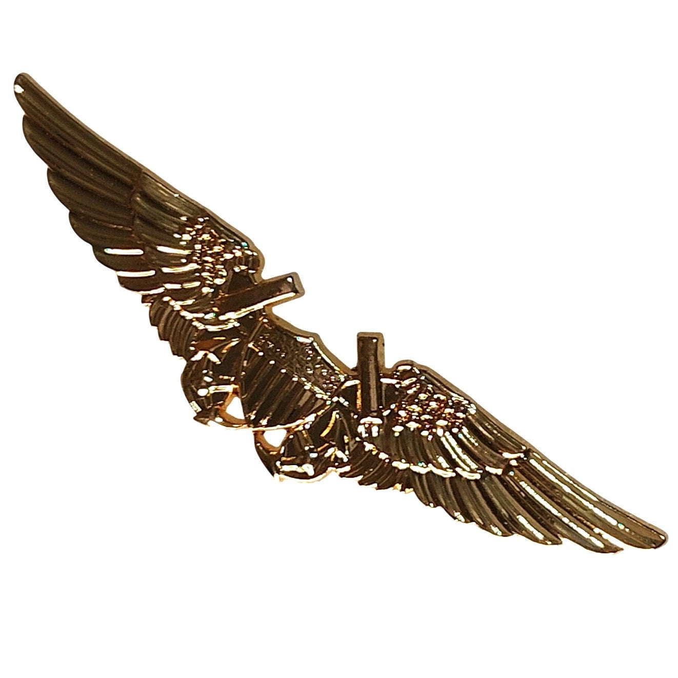 Navy Flight Officer (NFO) Wings Novelty Biker Jacket Hat Lapel Pin 2‑3/4" × 5/8"