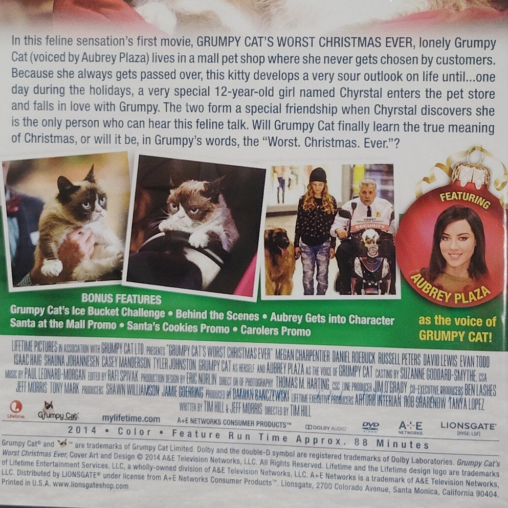 Grumpy Cat's Worst Christmas Ever (DVD, 2014) –  Snarky Holiday Comedy