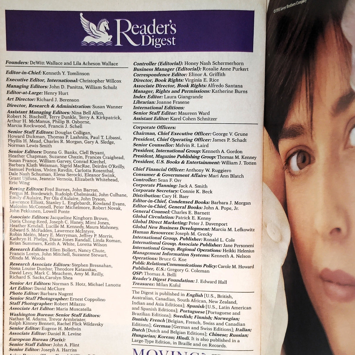 Vintage Reader's Digest Magazine July 1993 - America's Favorite Song, Russia