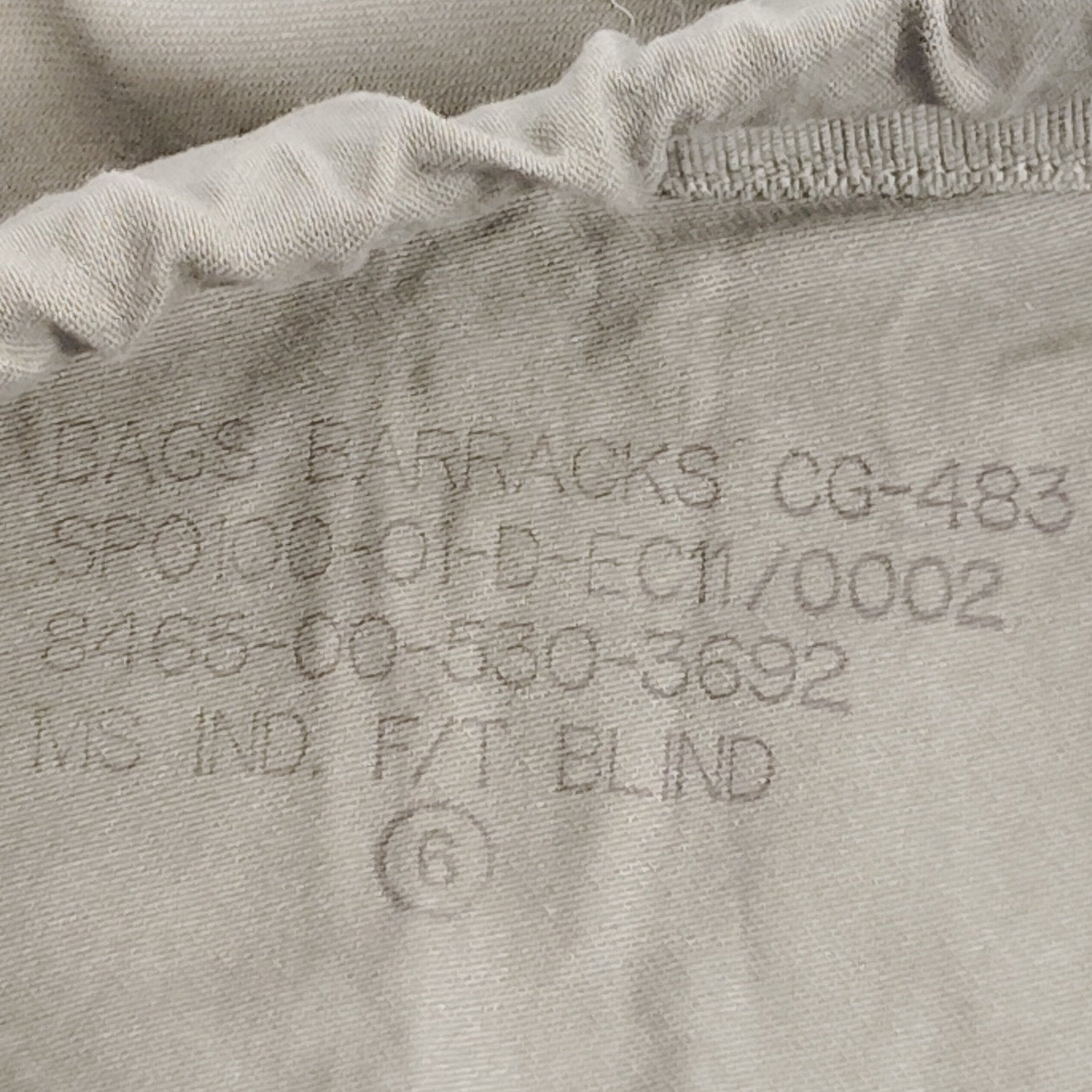 Vintage 2001 CG-483 Barracks Bag – NSN 8465-00-530-3692, MS Ind. for the Blind