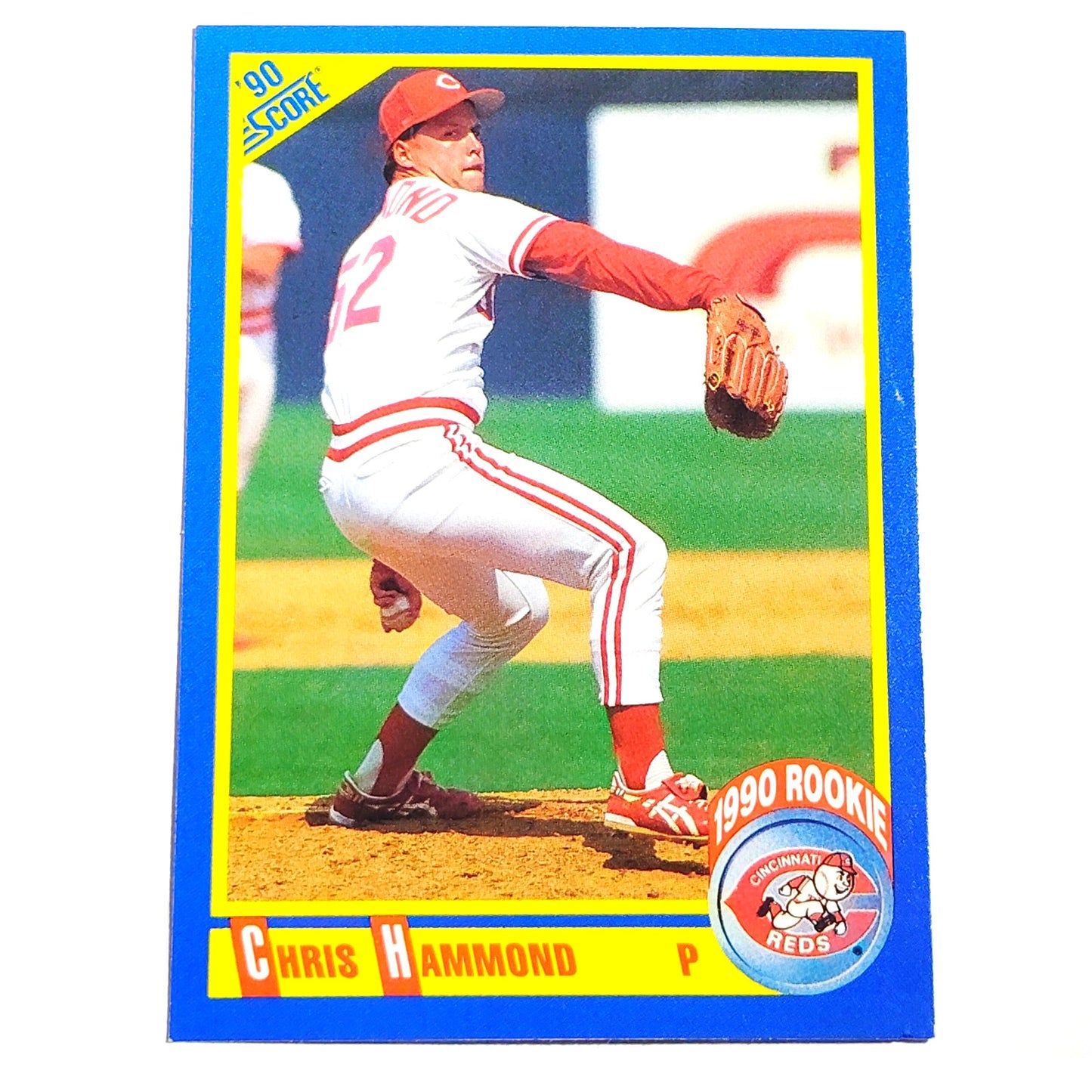 1990 Score Chris Hammond RC #629 Cincinnati Reds Rookie Pitcher MLB Baseball EX