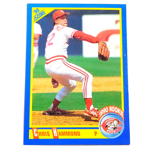 1990 Score Chris Hammond RC #629 Cincinnati Reds Rookie Pitcher MLB Baseball EX
