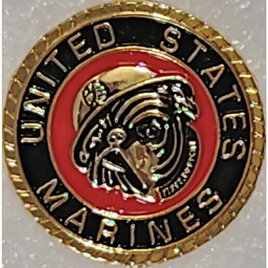 Title U.S. Marine Corps Bulldog Mascot Novelty Hat/Lapel/Brooch Metal Enamel Pin