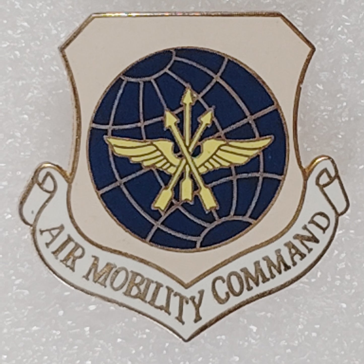 U.S. Air Force Air Mobility Command Shield Novelty Hat/Lapel/Brooch Pin, Metal