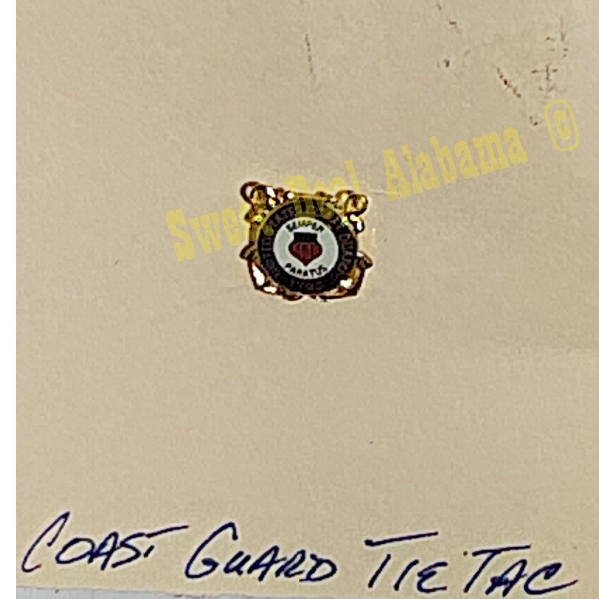 U.S. Coast Guard Tie Tac 1/2" x 1/2" w/ Coast Guard Emblem - Semper Paratus -