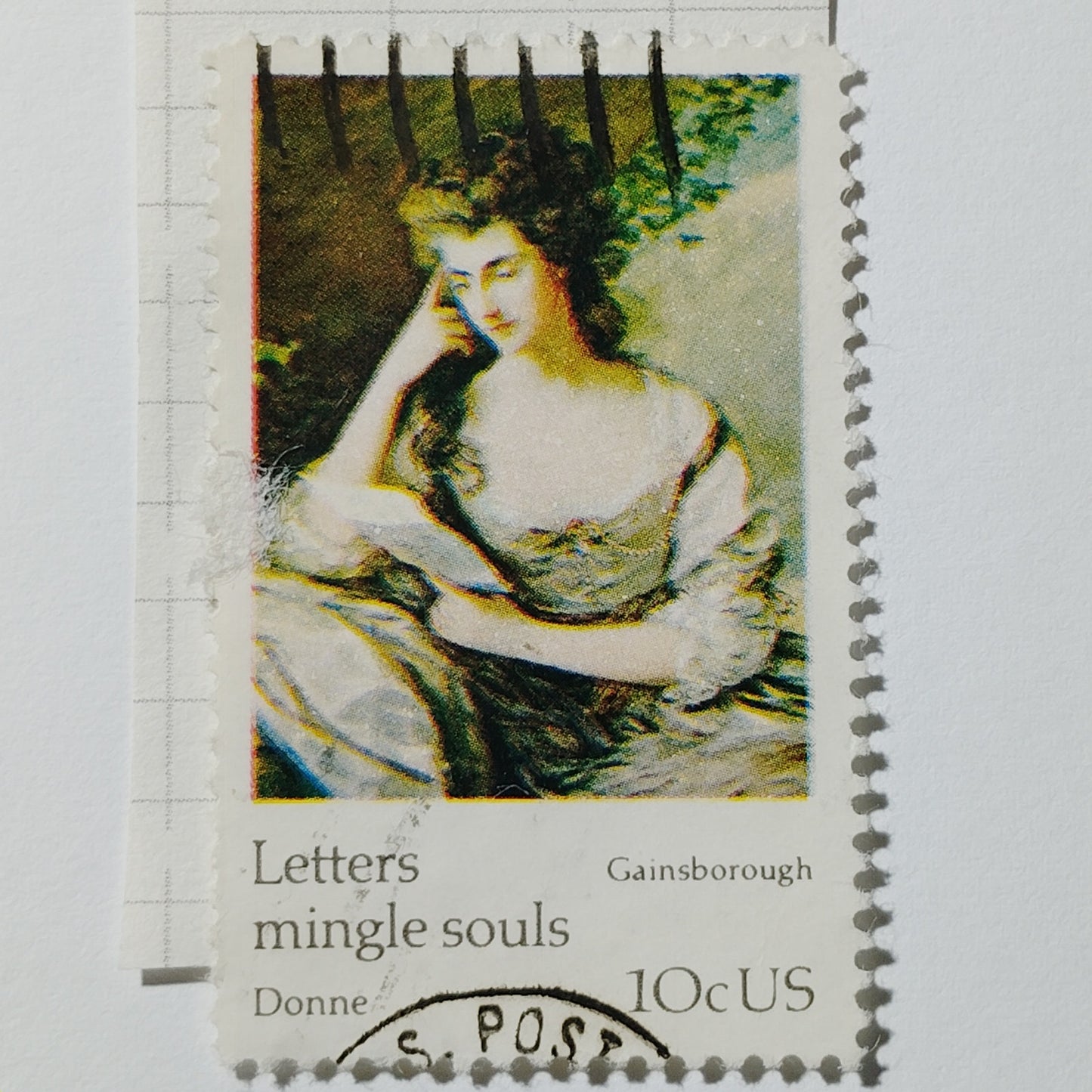 1974 US Postage Stamp Scott #1536 10c Gainsborough Mrs Douglas Used Canceled