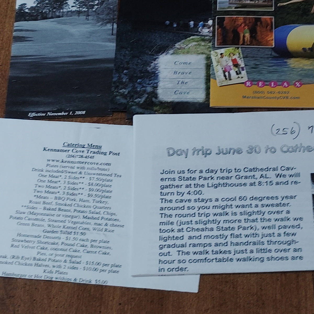 Cathedral Caverns SP Alabama Travel Ephemera Souvenir File Folder Bundle