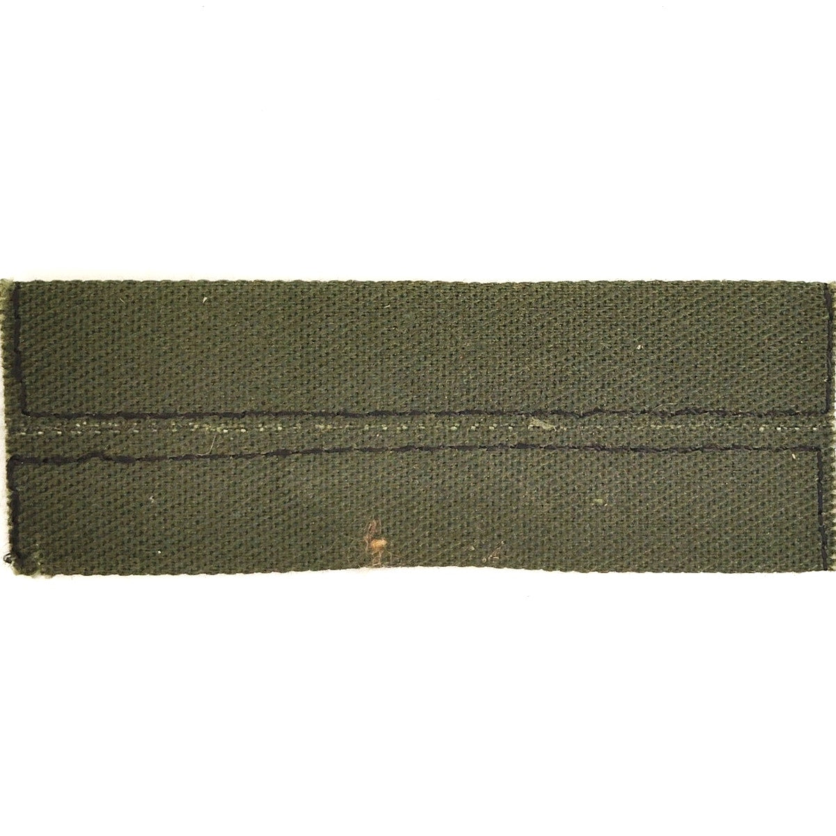 US Navy Supply Officer Collar Device Patch Black on ODG Folded Twill 3" × 1"