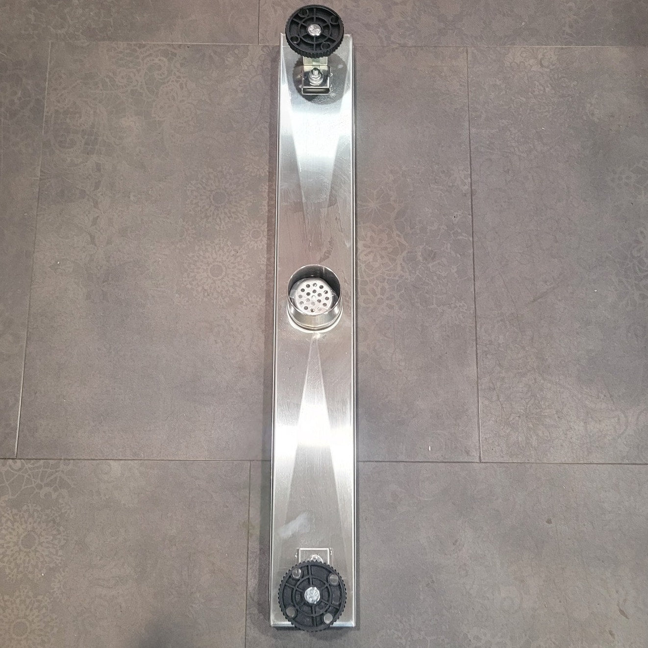 24 in. Stainless Steel Linear Shower Drain with Tile Insert Drain Cover, Silver