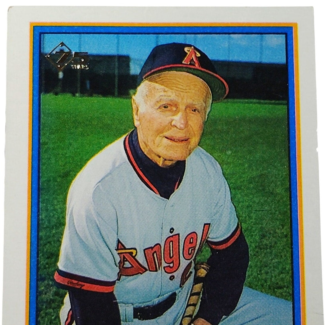 1991 Bowman Jimmie Reese #186 California Angels Coach Baseball Card NM