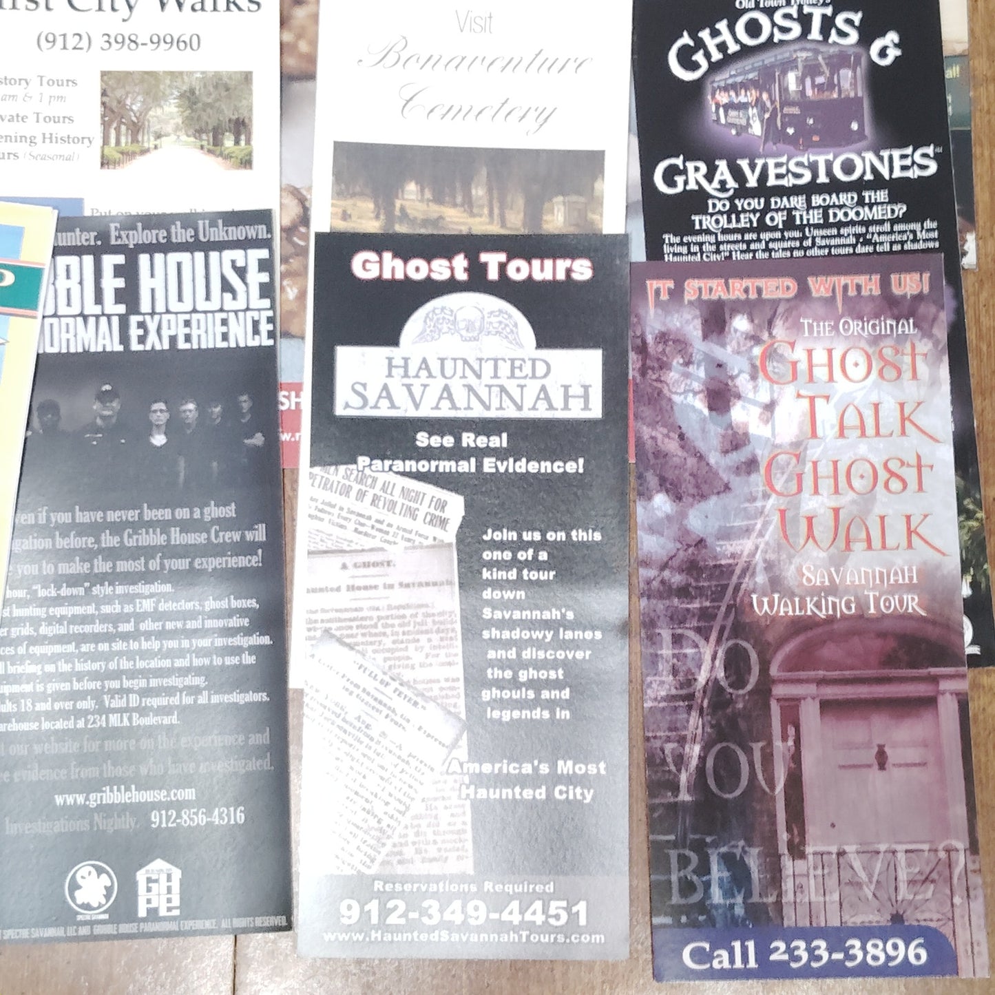 Savannah GA Travel Ephemera Lot - 2013 Collection of Paper & Cardstock Souvenirs