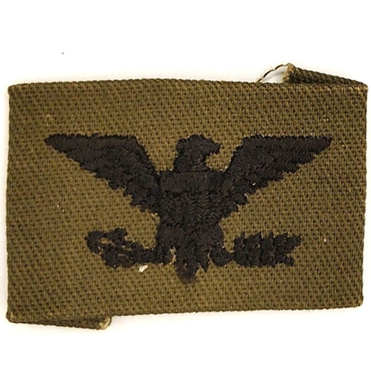 US Army Colonel O‑6 Subdued OD Green Rank Patch TE 1‑3/4" × 1‑1/8"