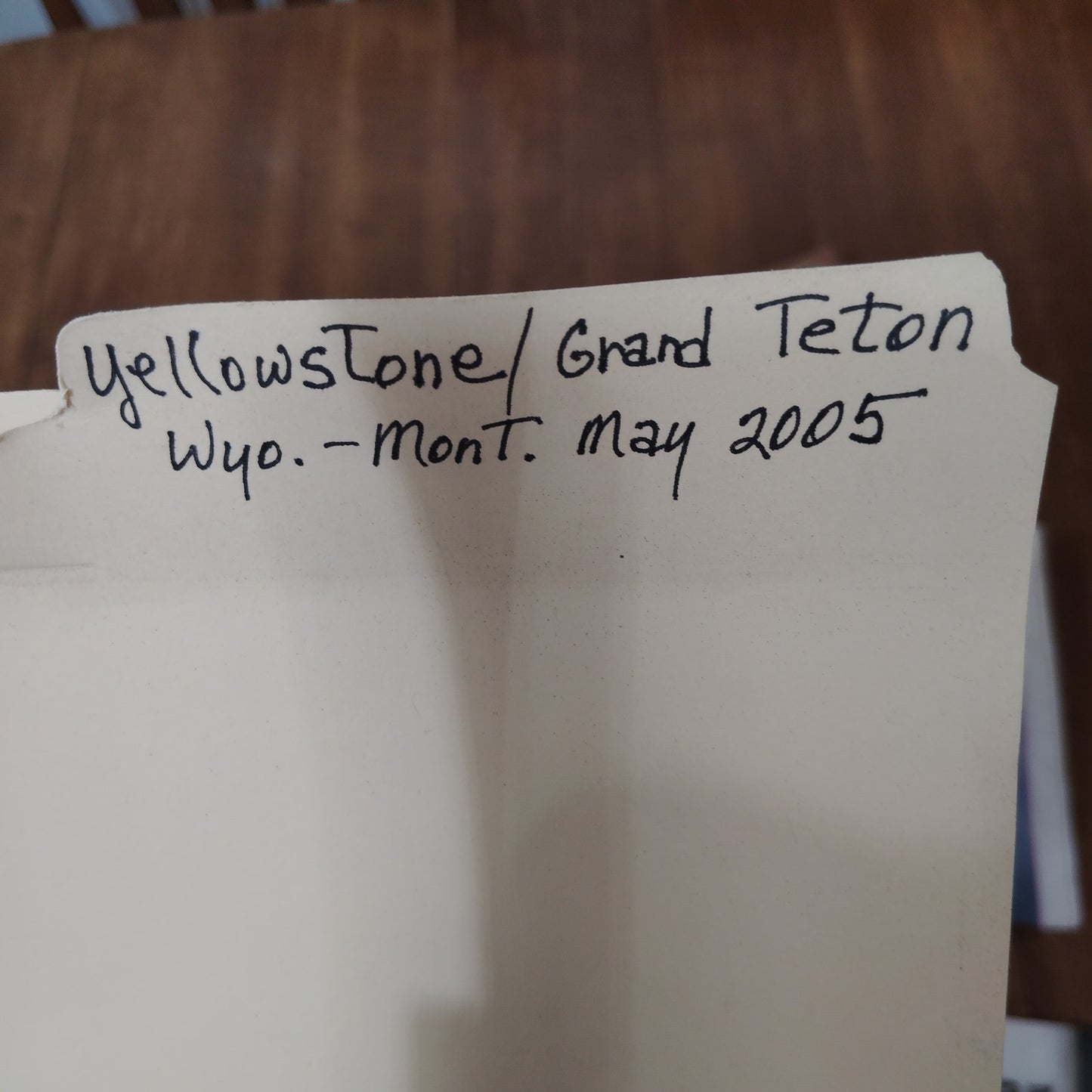 Yellowstone Ephemera Collectibles: 2005 Pre-Owned Vacation Souvenirs