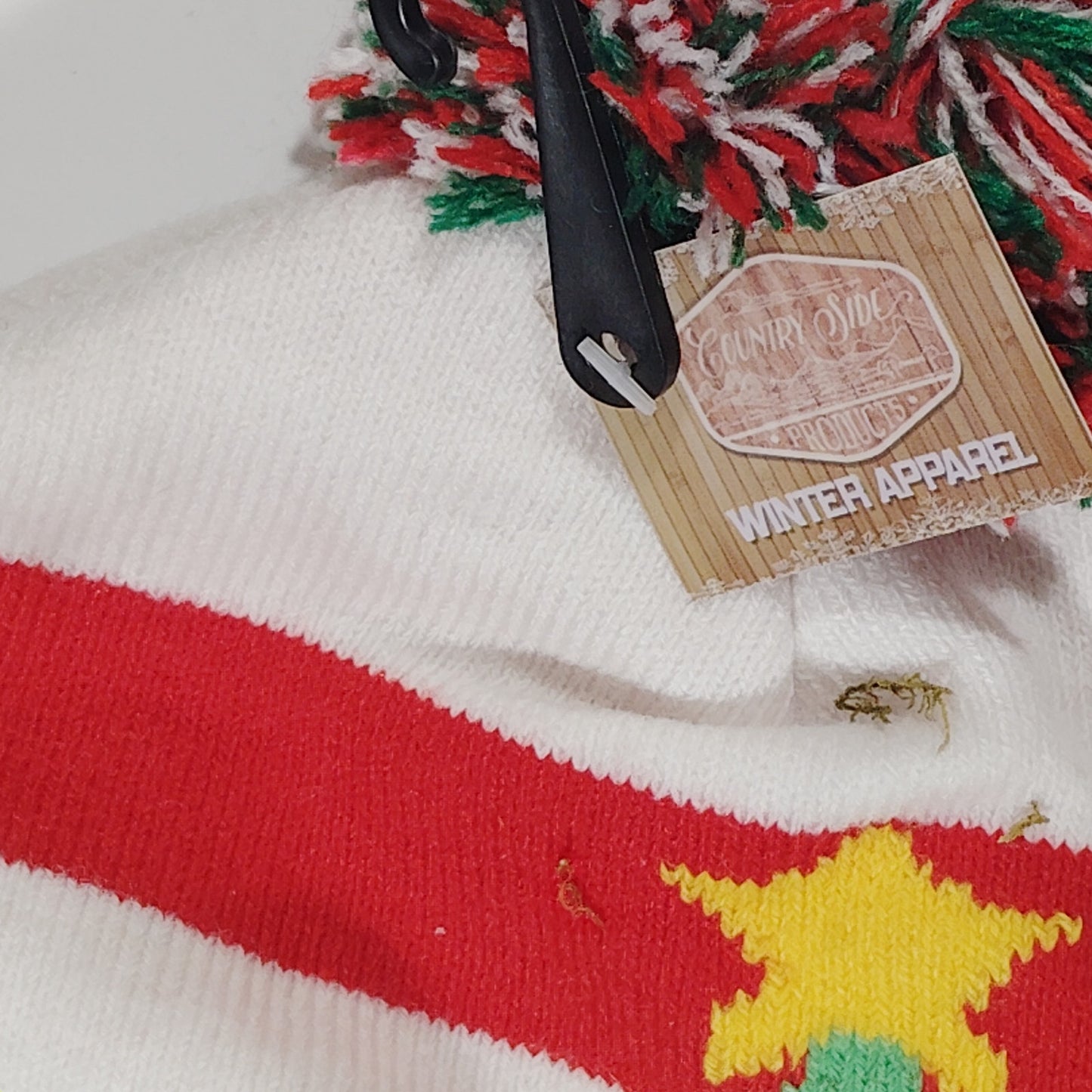 Light Up Holiday Winter Skull Cap Christmas Tree Red Green Pom Beanie Hat LED