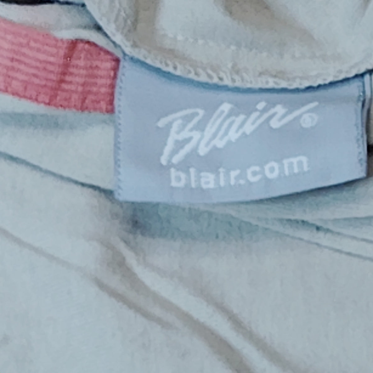 Blair Women's Large Light Blue Lounge Pants with Pink Stripe, Elastic Waist