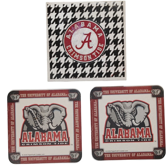 Alabama Trivet & Coaster Set - 1 Handcrafted 4-1/8" SQ. Trivet + 2 PaperKraft 4" SQ. Coasters