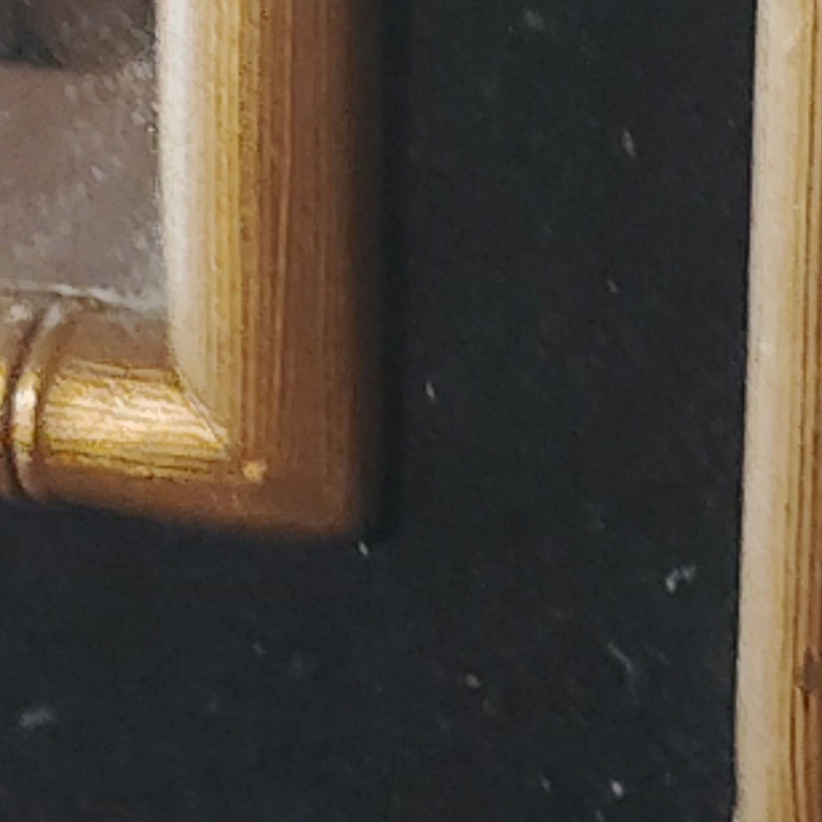 VTG 1970s Gold Faux Bamboo Wall Mirror Hollywood Regency Chinoiserie 22.5x19.5