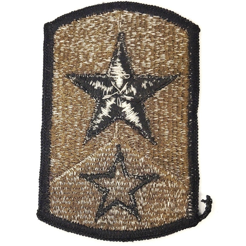 US Army 72nd Infantry Brigade SSI Patch Subdued Bagby Green Black Sew‑On 3" × 3"