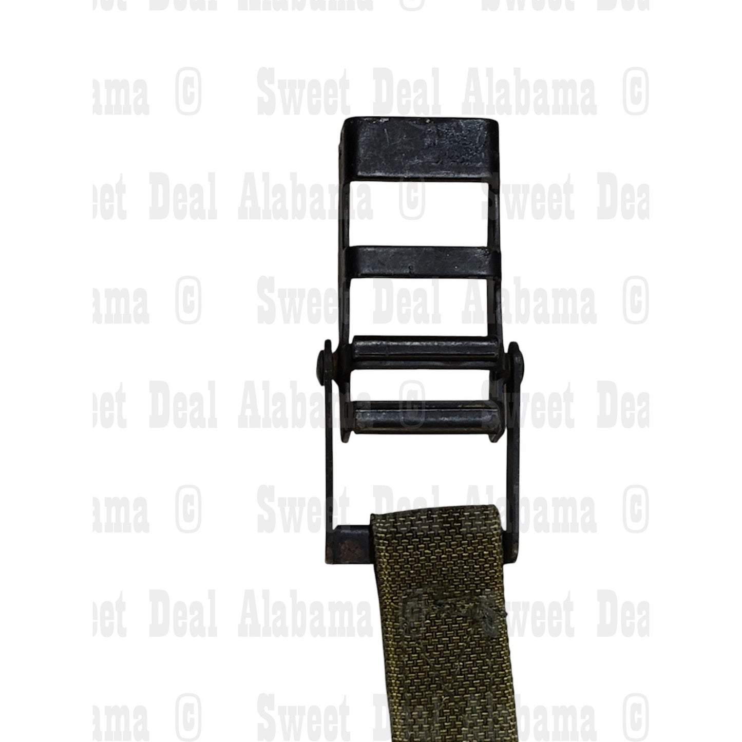 Military 24" OD Webbing Strap, 1" Wide, Black Buckle, Utility Tie-Down Extension