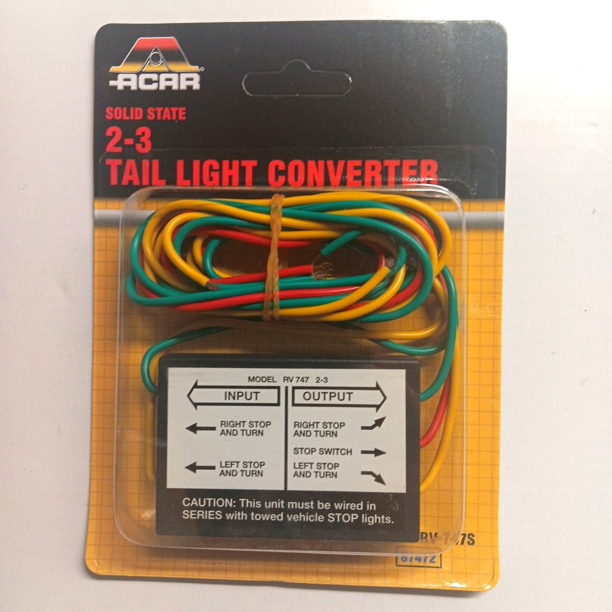 Acar RV-747S 2-to-3 Wire Tail Light Converter Solid State for RV Towing