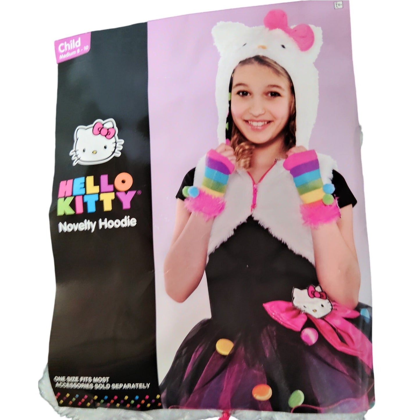 Girls Hello Kitty Costume Hoodie Medium (8-10)