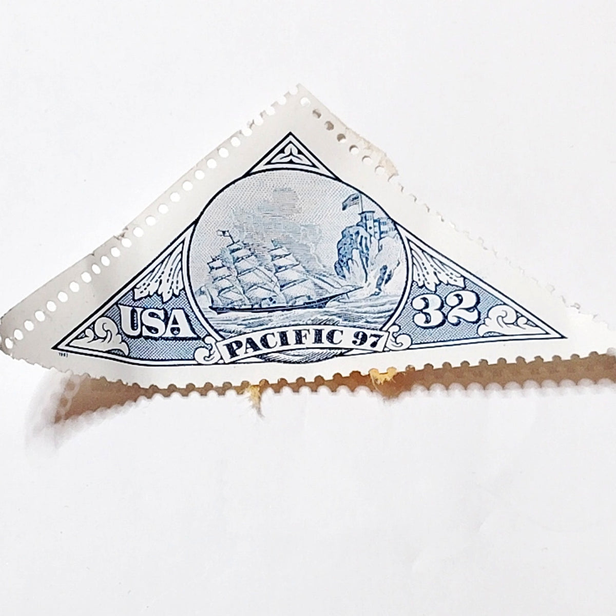 1997 USPS Pacific '97 32 Cent Clipper Ship Triangular Stamp - Unused Scott 3130