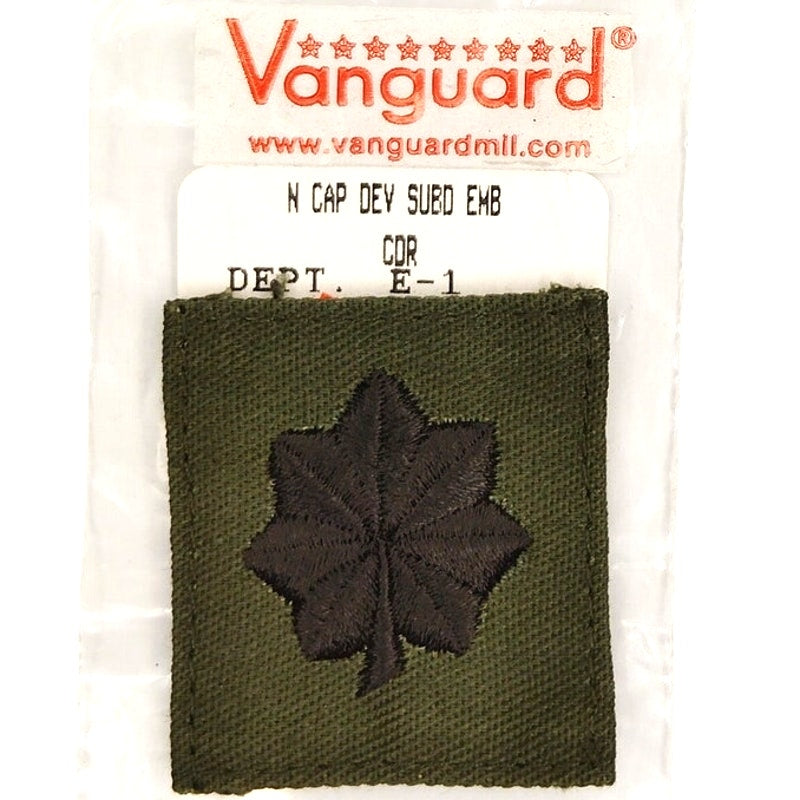 Vintage US Navy LCDR O‑4 Subdued OD Cap Device Patch 1‑3/4" × 1‑1/2" TE Sew‑On