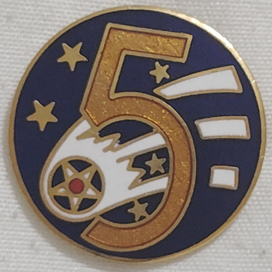 U.S. 5th Air Force Insignia Novelty Enamel Pin – 1" Double Clutch Hat, Lapel Pin