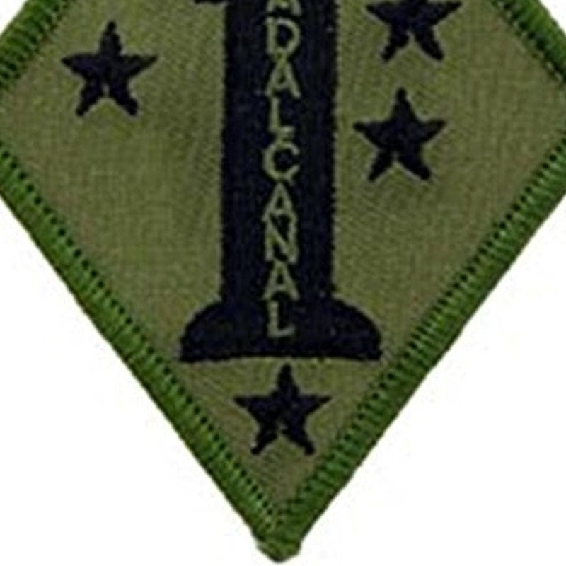 USMC 1st Marine Division Subdued Guadalcanal Patch 3‑1/2" × 2‑3/4" Sew‑On