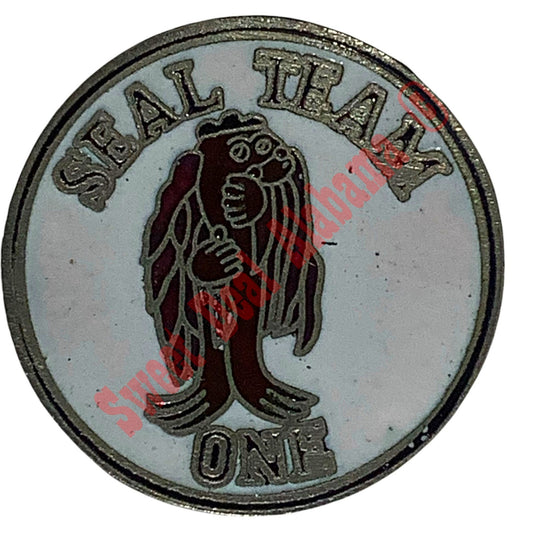 Vintage Navy Seals Team 1 (One) Hat, Lapel or Tie Pin, 1" Diameter