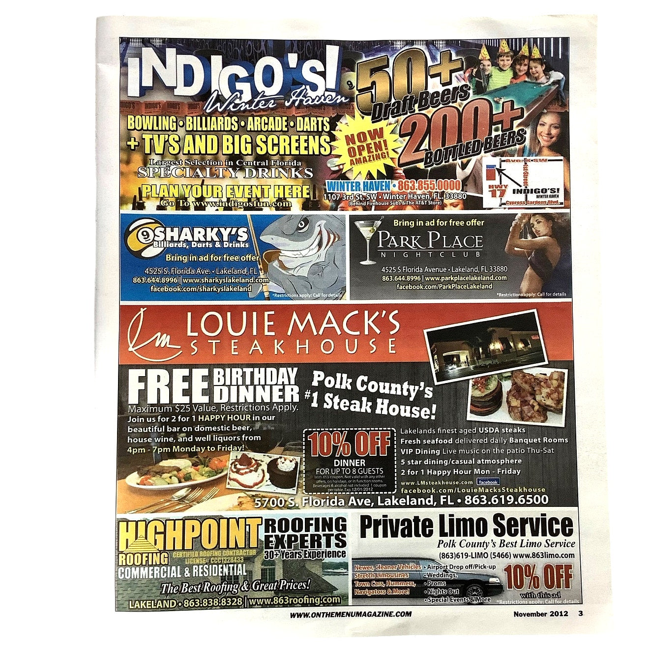Today & Tonight Autographed Magazine by Michael Ray and Sara Michaels, Nov 2012