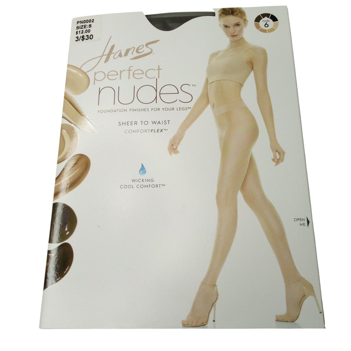 Hanes Perfect Nudes Sheer to Waist Run Resistant Tights Bronze Nude S PN0002