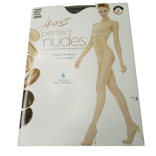 Hanes Perfect Nudes Sheer to Waist Run Resistant Tights Bronze Nude S PN0002