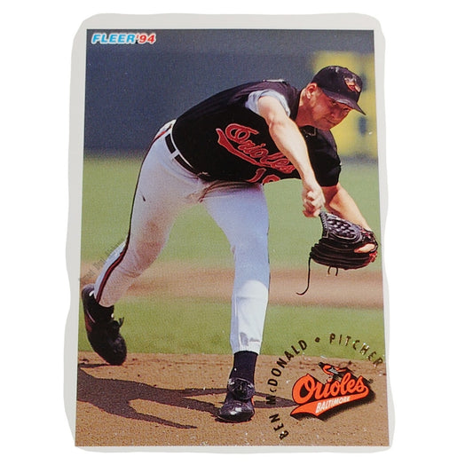 Ben McDonald, Baltimore Orioles, #8,  Fleer 1994 Baseball Collector's Card