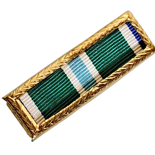Coast Guard Meritorious Unit Commendation Ribbon w/ Frame, 1-1/2"L x 1/2"H USCG