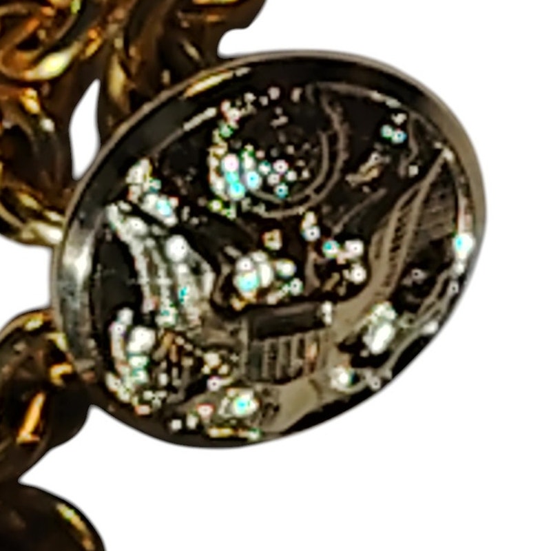 Navy Button Eye Backed, Linked Buttons, Size: 28 Ligne, Approx.. 5/8"D